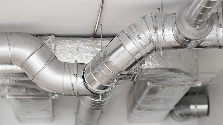 Air duct maintenance in supermarkets