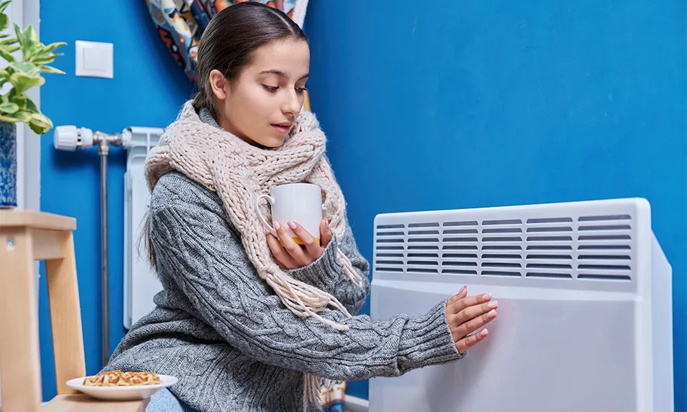 Cold air blowing from the furnace