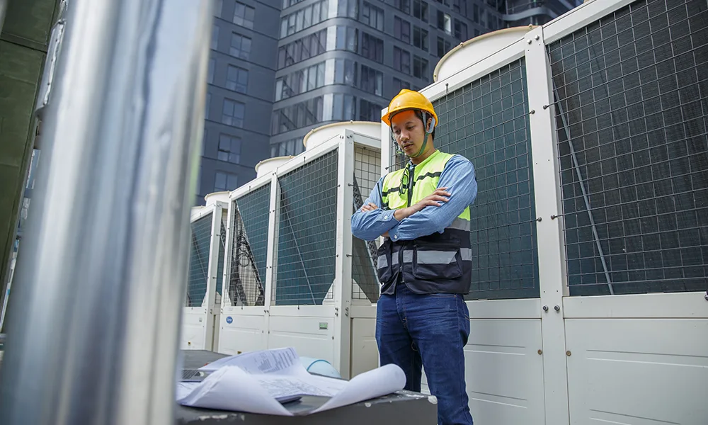 Reliable commercial HVAC equipment in a building