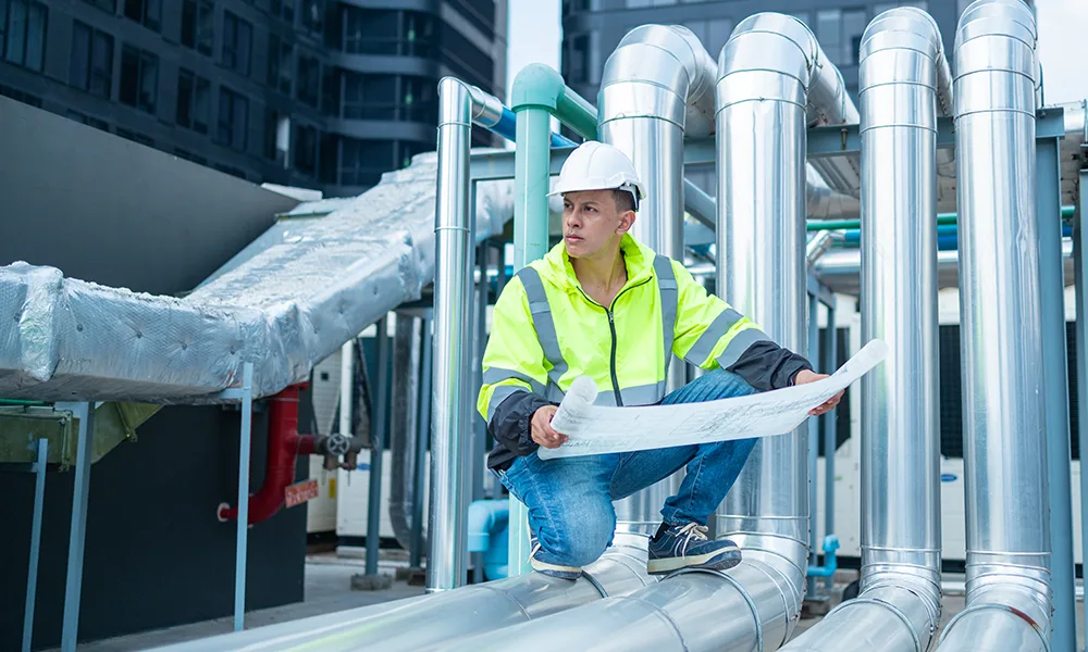 Reliable commercial HVAC equipment in a building