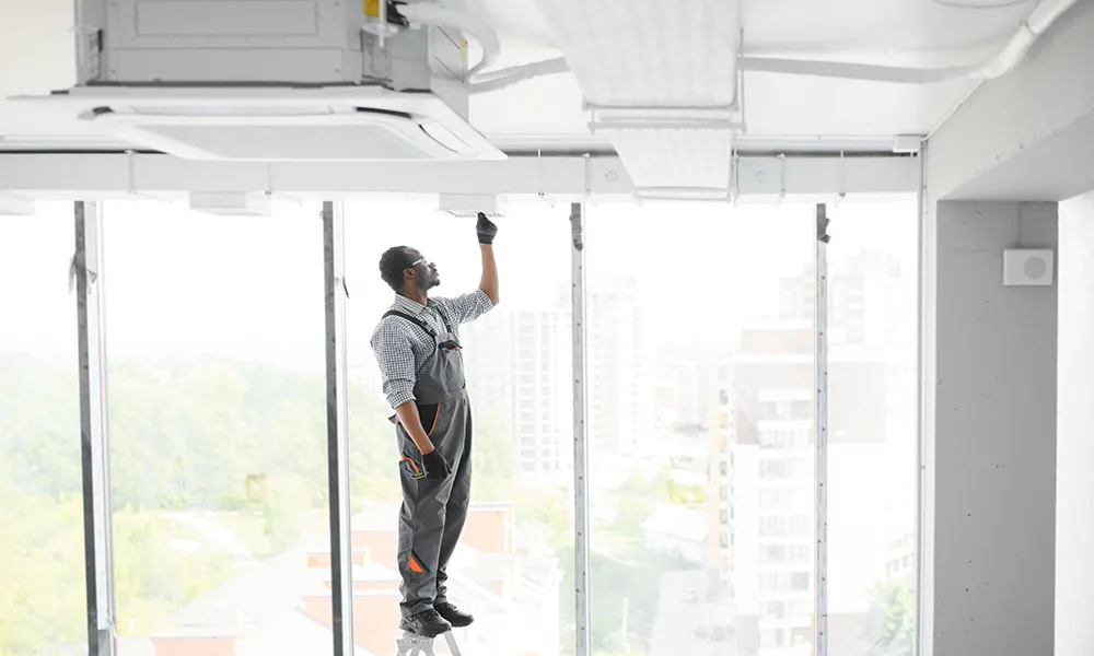 Reliable commercial HVAC equipment in a building