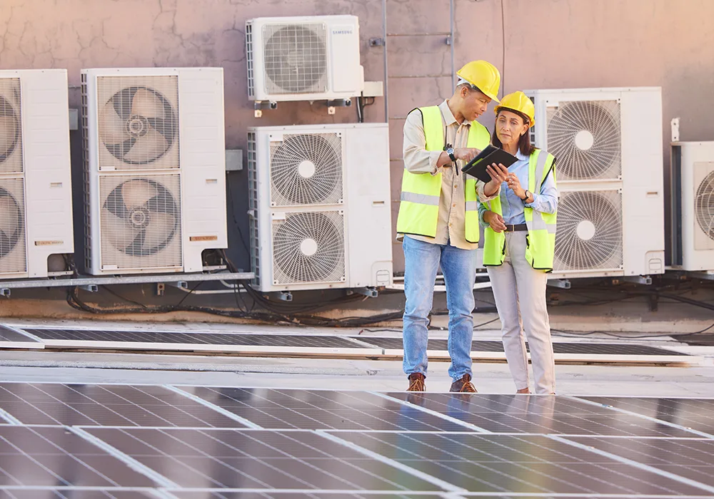 Energy efficient HVAC system saving energy costs