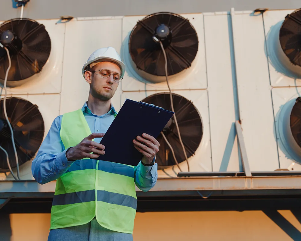 Smart HVAC Systems Adjusting Office Temperature