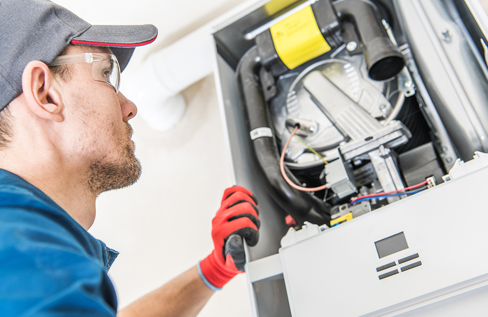 Is it normal to smell a little gas near the furnace?