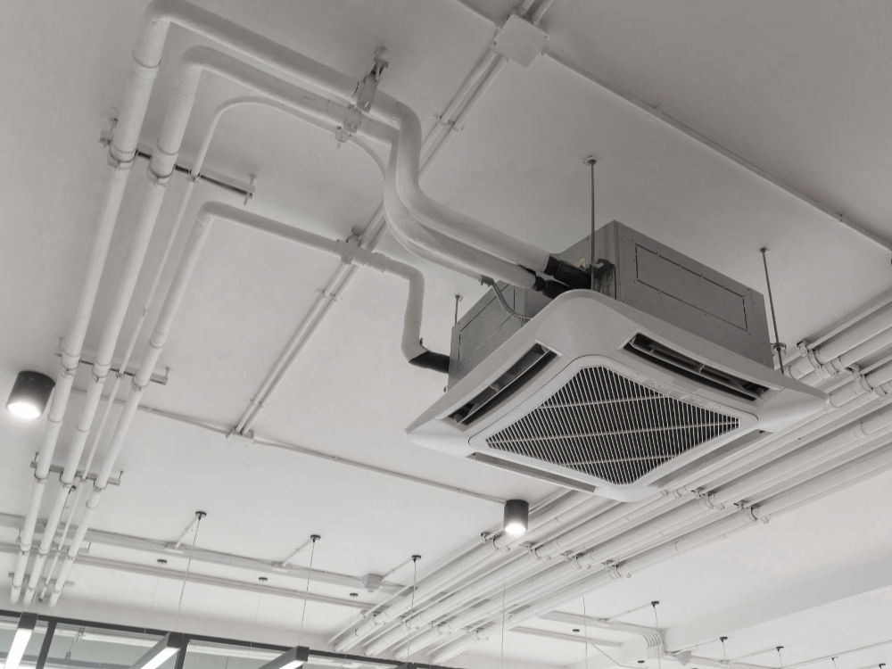 Dirty duct warning signs in cinema HVAC